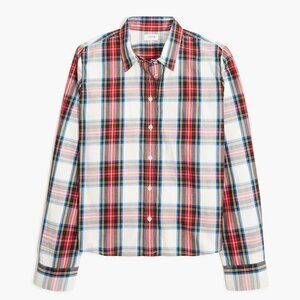 J.Crew Factory Plaid Button Down Shirt Red Blue Size XL